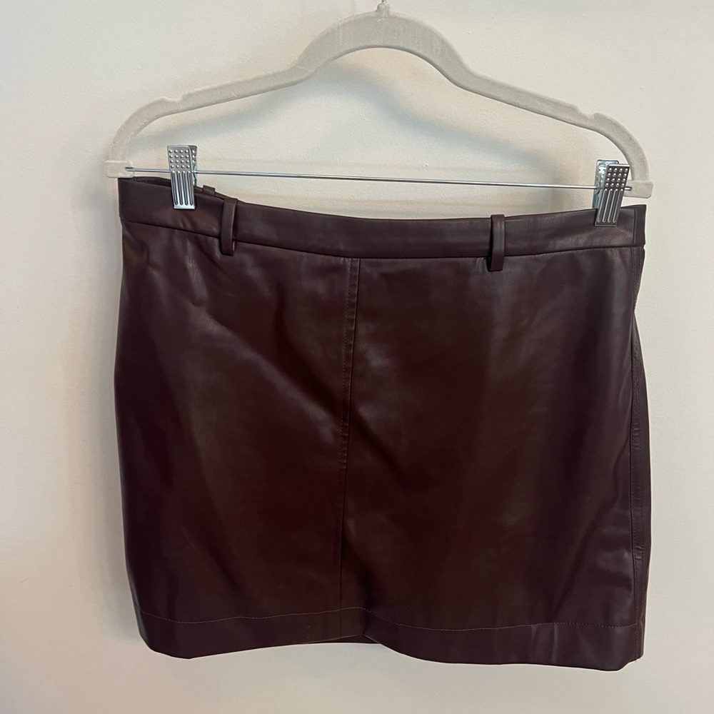 J Crew Brown Leather Skirt